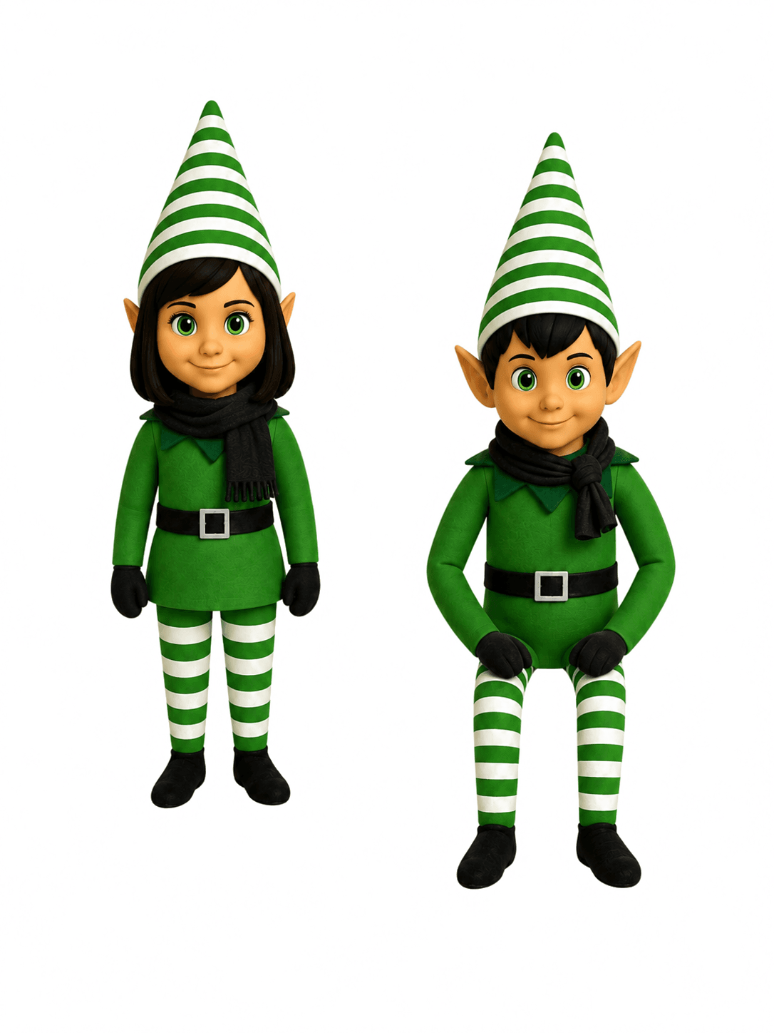 Two North Pole Village elves ready to welcome new recruits